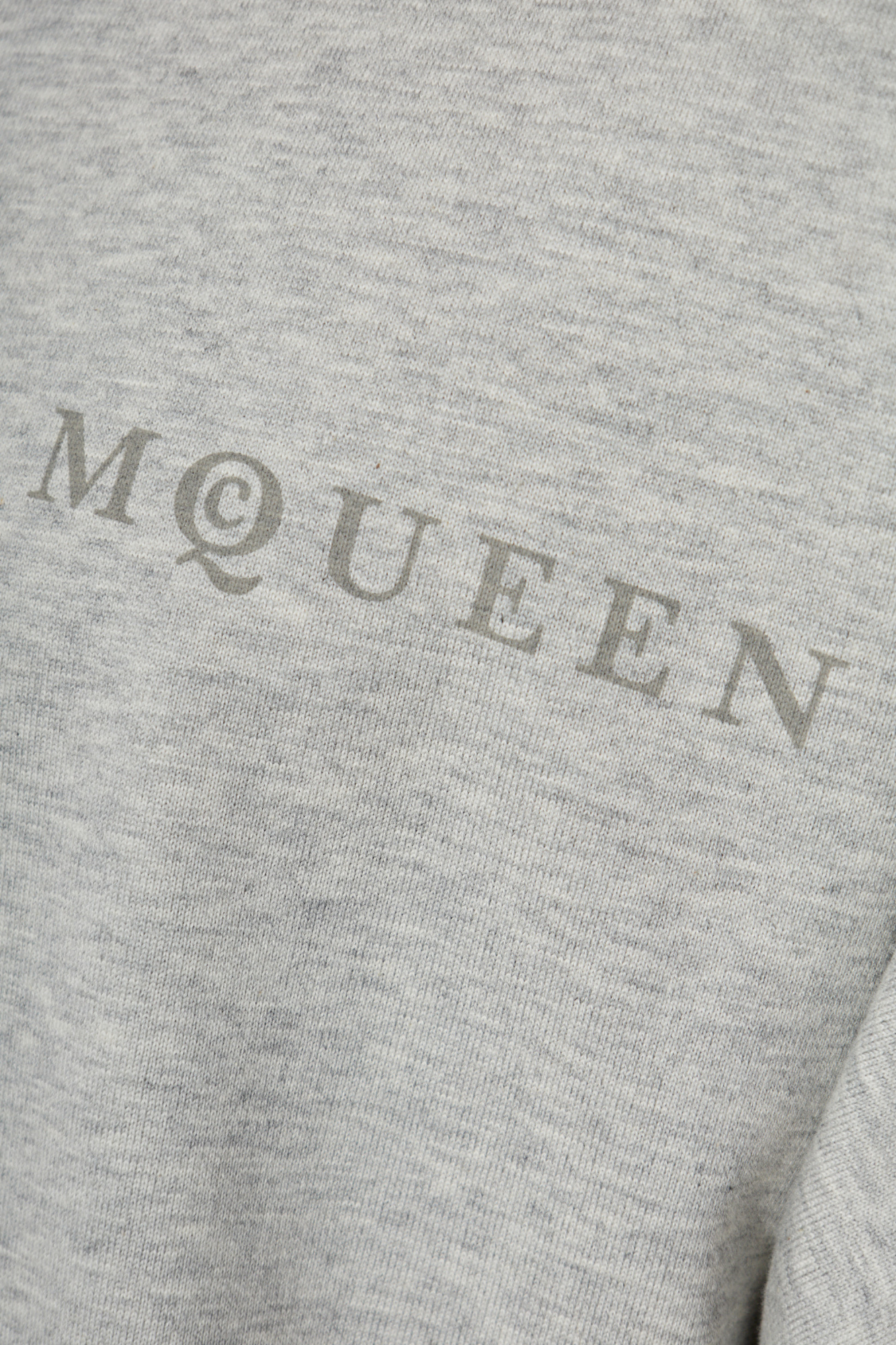 Grey T-shirt with printed logo Alexander McQueen - Vitkac Italy